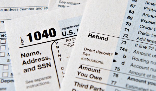 U.S. Department of the Treasury Internal Revenue Service 1040 Individual Income Tax forms for the 2010 tax year are arranged for a photograph in Tiskilwa, Illinois, U.S., on Wednesday, March 23, 2011. The U.S. income tax filing deadline for 2010 taxes is April 15, 2011. Photographer: Daniel Acker/Bloomberg