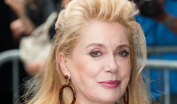 Catherine Deneuve arriving for the Jean-Paul Gaultier Fall-Winter 2013/2014 fashion show as part of the Paris Haute-Couture Fashion Week, held at the designer's headquarters in Paris, France on July 3, 2013. Photo by Nicolas Genin/ABACAPRESS. COM