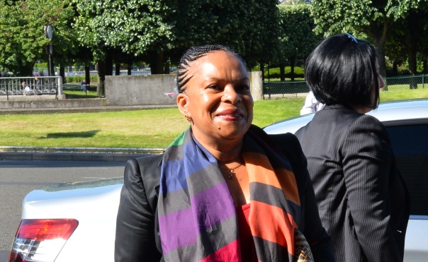 Christiane Taubira arriving for a meeting with representatives of French Jewish communities on June 2, 2013 in Paris, France. Photo by Christian Liewig/ABACAPRESS. COM