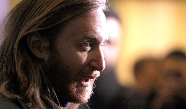 French DJ David Guetta attends the premiere of David Guetta's new music video 'One Voice' onto the front of United Nations headquarters in New York, NY on November 22, 2013. Photo by Charles Guerin/ABACAUSA.COM