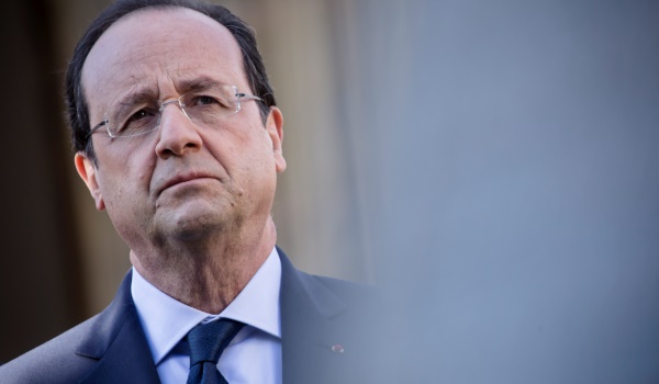 President Francois Hollande attends an homage ceremony to the World War II French Resistance on February 21, 2014 at the Mont Valerien memorial in Suresnes, outside Paris. Photo by Dennis Allard/Pool/ABACAPRESS.COM