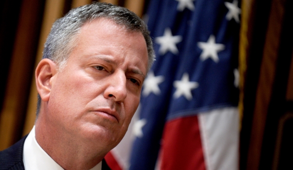 New York City Mayor Bill de Blasio and New York Police Department Commissioner Bill Bratton speak at a press conference regarding two police officers who were killed, in New York on December 22, 2014. Tensions between the Mayor and the New York Police Department (NYPD) have been high after de Blasio sympathized with protesters who took to the streets after grand juries declined to charge white officers in the killings of unarmed black males. Police commissioner Bill Bratton urged to ease those strains in the wake of the shooting of NYPD officers, Wenjian Liu and Rafael Ramos, of the 84th Precinct who were killed execution style on December 20 as they sat in their marked police car on a Brooklyn street corner. Photo by Dennis Van Tine/ABACAUSA.COM