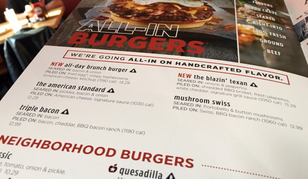 Menu with saltshaker symbol
