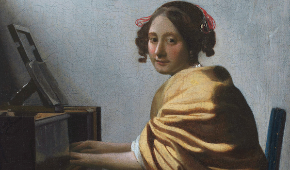 A young woman seated at the virginal, by Johannes Vermeer