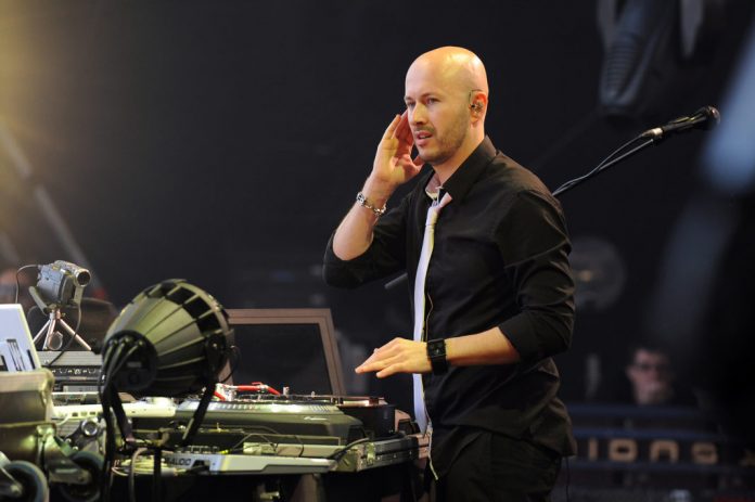 French DJ Wax Tailor performs on stage d
