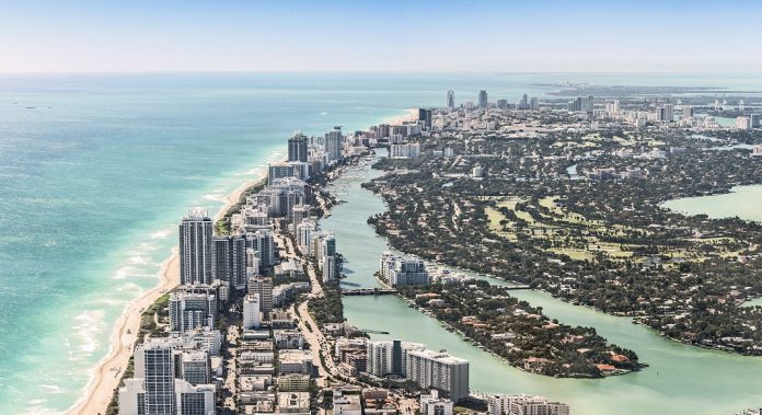 Aerial View of Miami Beach