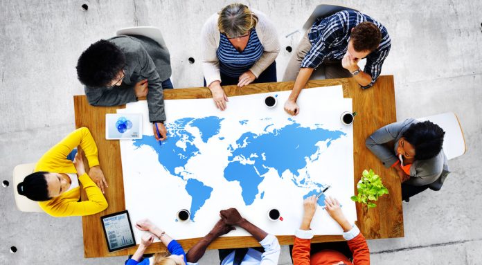 Group of Diverse Business People Discussing About World Issues