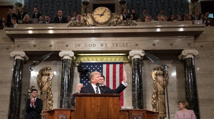 President Donald Trump delivers the Address to Congress