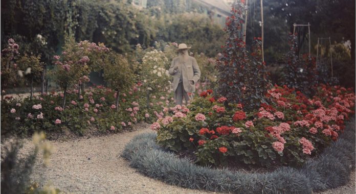 Monet in His Garden at Giverny 1921