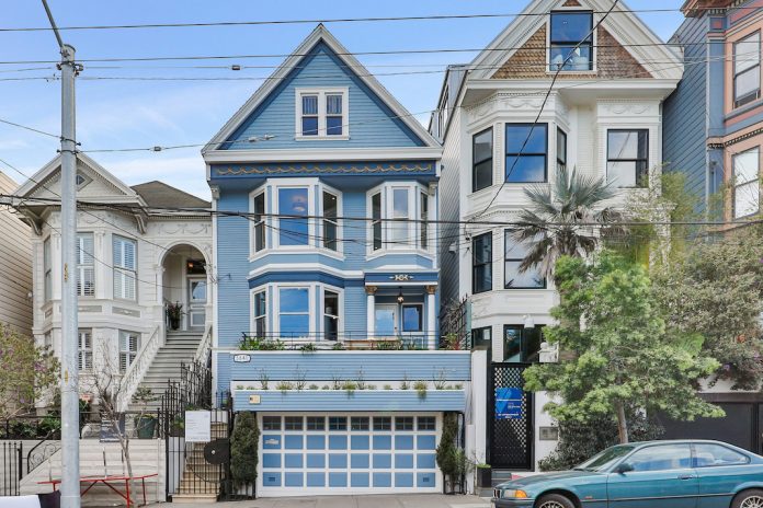 La maison bleue chantée par Maxime Le Forestier, au 3841 18th Street, dans le Castro.
