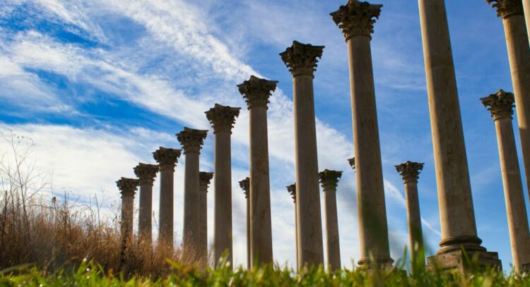 Les colonnes à l'Arboretum national de Washington DC.