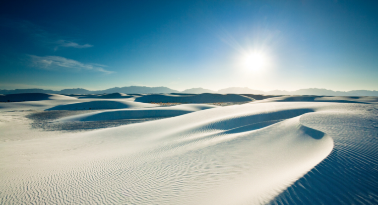 Lever de soleil parc national White Sands