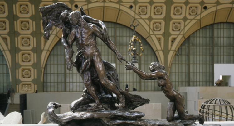 Camille Claudel, L’Âge mûr, 1902. Bronze, 44 7/8 × 64 3/16 × 28 3/8 in. (114 x 163 x 72 cm) Musée d’Orsay. Image © RMN-Grand Palais / Art Resource, NY. Photo : Thierry Olivier